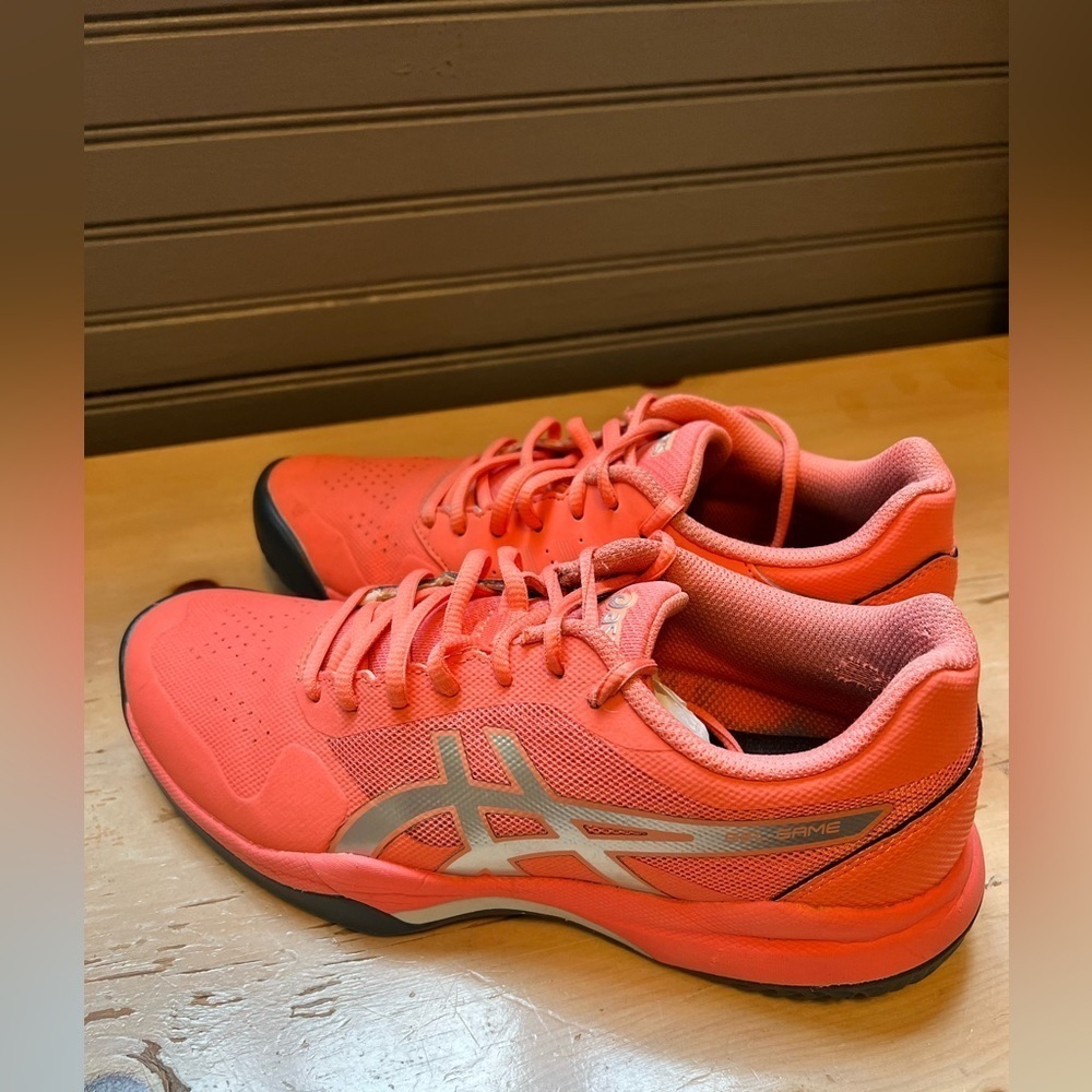 ASICS Womens Sneakers size 7.5 Gel Game tennis court shoes coral pink - Picture 3 of 9